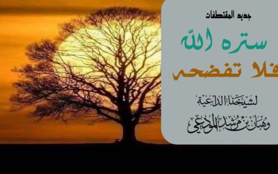 ستره الله فلا تفضه
